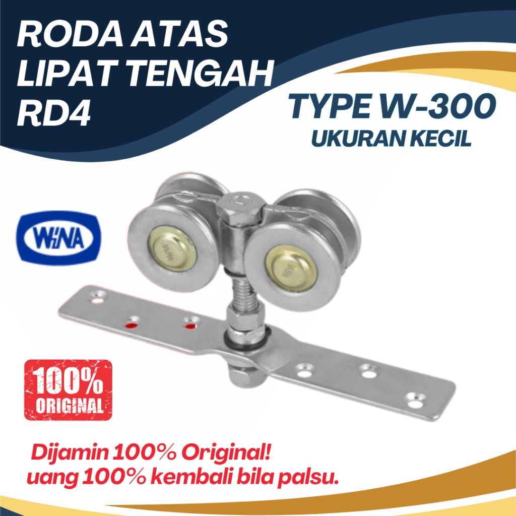 Roda Atas Lipat Tengah RD4 Wina W300 Roda Atas Pintu Garasi Wina