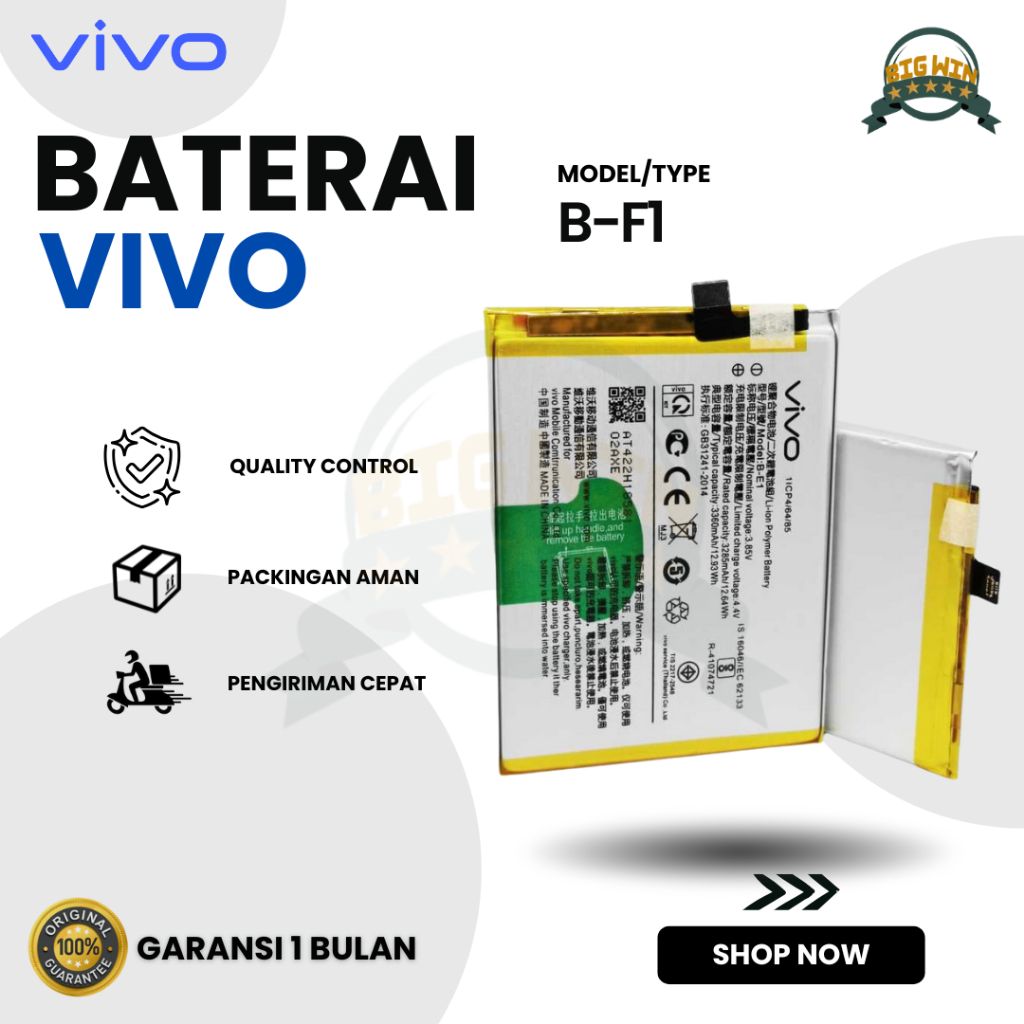 BATERAI BATTERY B-F1 VIVO Y71 / X23 SYMPHONY [IC POWER] ORIGINAL