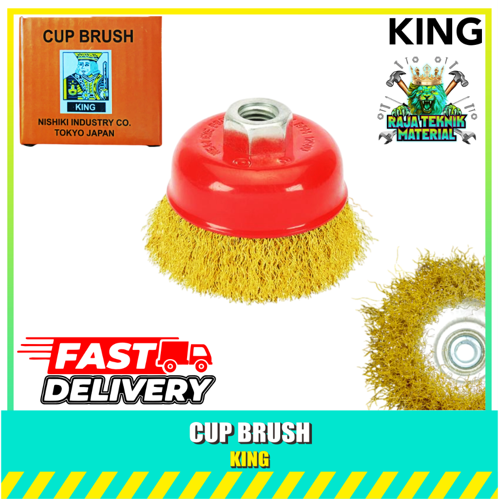 KING Sikat Kawat Halus 3 INCH  / King Cup Brush 3" Kuningan / Sikat Mangkok
