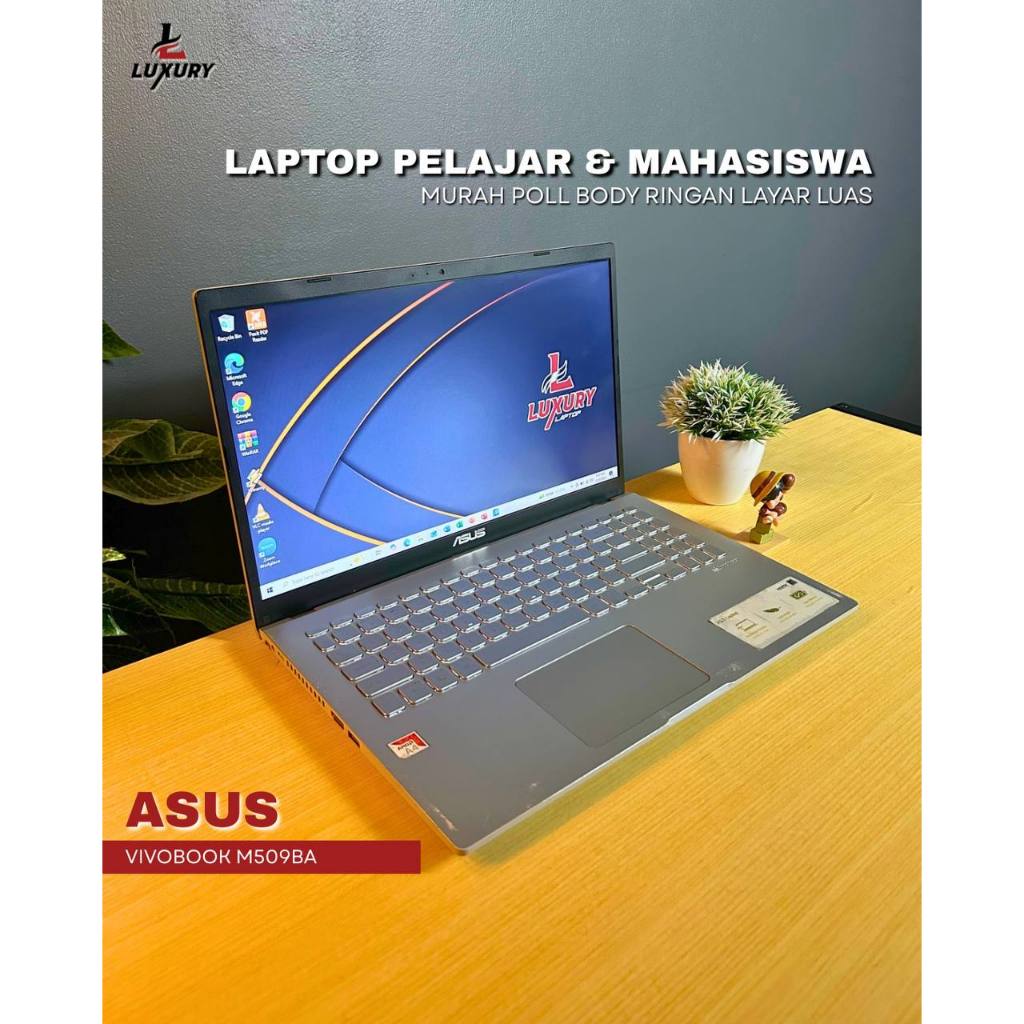 LAPTOP ASUS VIVOBOOK M509BA SLIM AMD A4 RADEON R3 SSD RAM BACKLIGHT SECOND