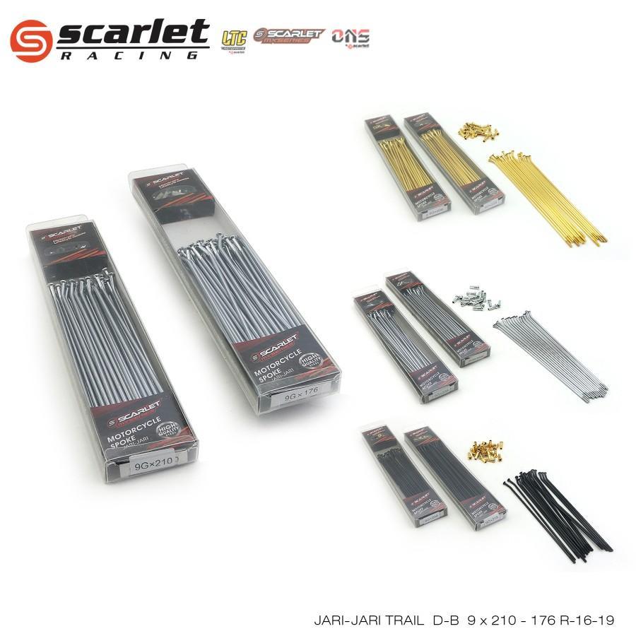 Scarlet Racing - Jari Jari Trail Spoke Lidi Ruji Depan Belakang 9 x 235 206 R 18 21