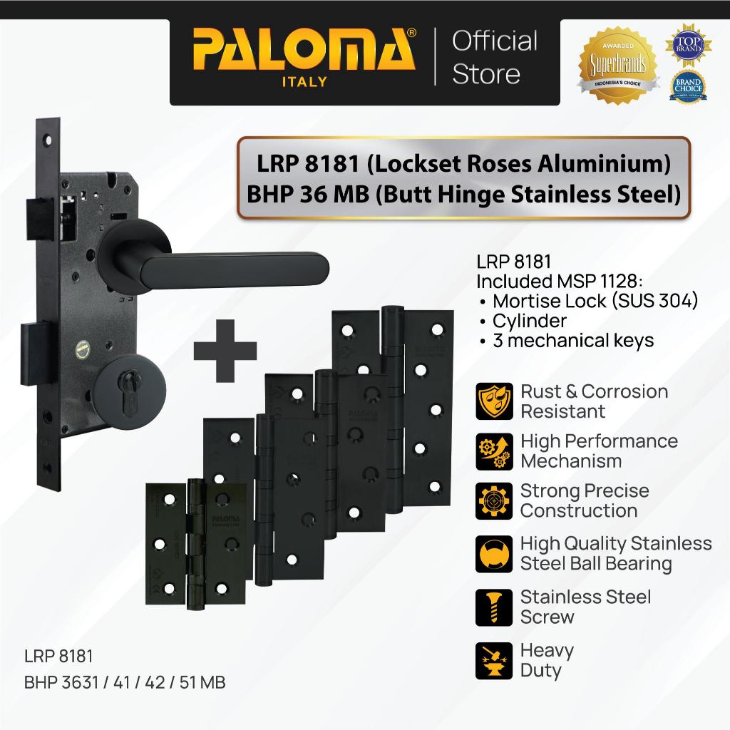 PALOMA Paket Gagang Pintu Door Handle Pintu Roses Lever Engkol Pisah Misah Lockset Lock Set Superalu