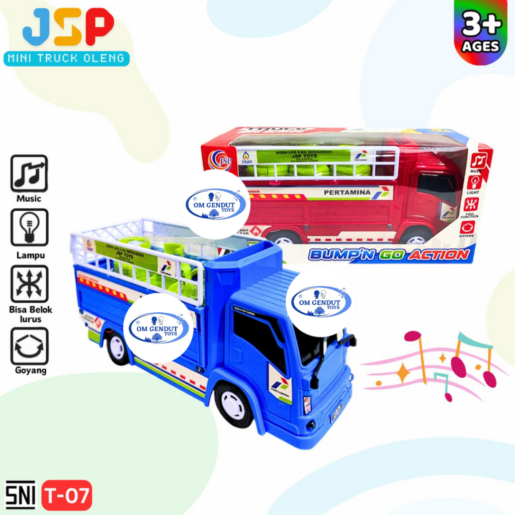 OG Mainan Anak Basuri Mini Truck Oleng PERTAMINA JSP Kode T-07