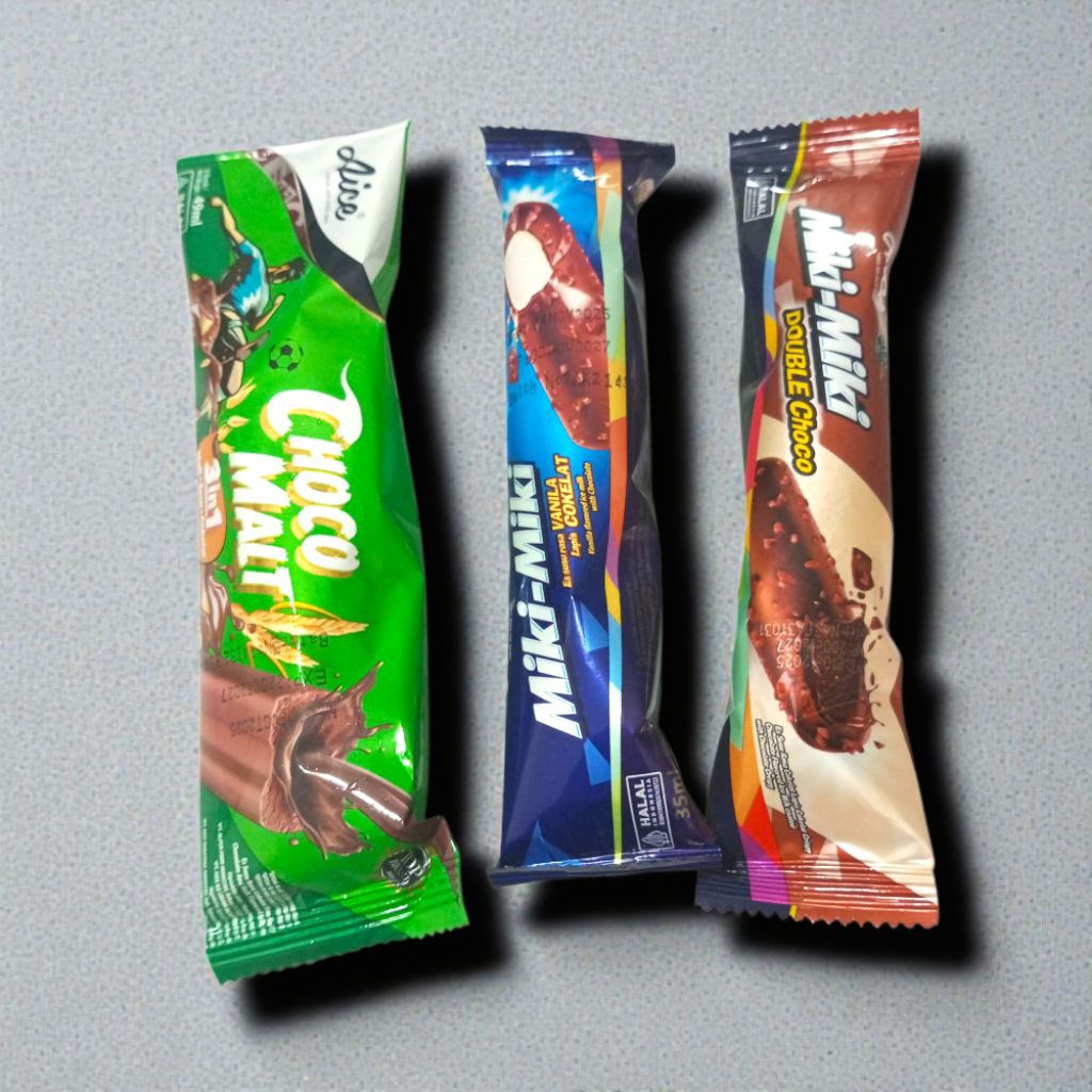 Es Krim Aice Choco Malt Miki Miki Coklat Vanilla