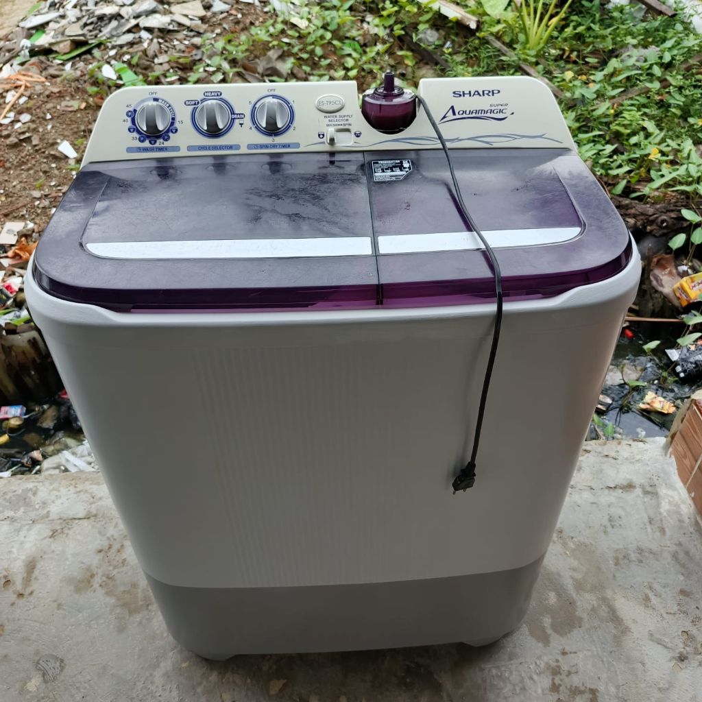MESIN CUCI SECOND SHARP 2 TABUNG khusus palembang