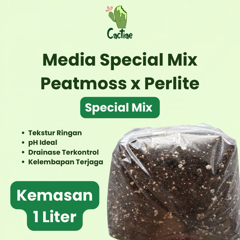 CACTIAE - Media Tanam Special Mix Peatmoss Perlite Untuk Tanaman Hias