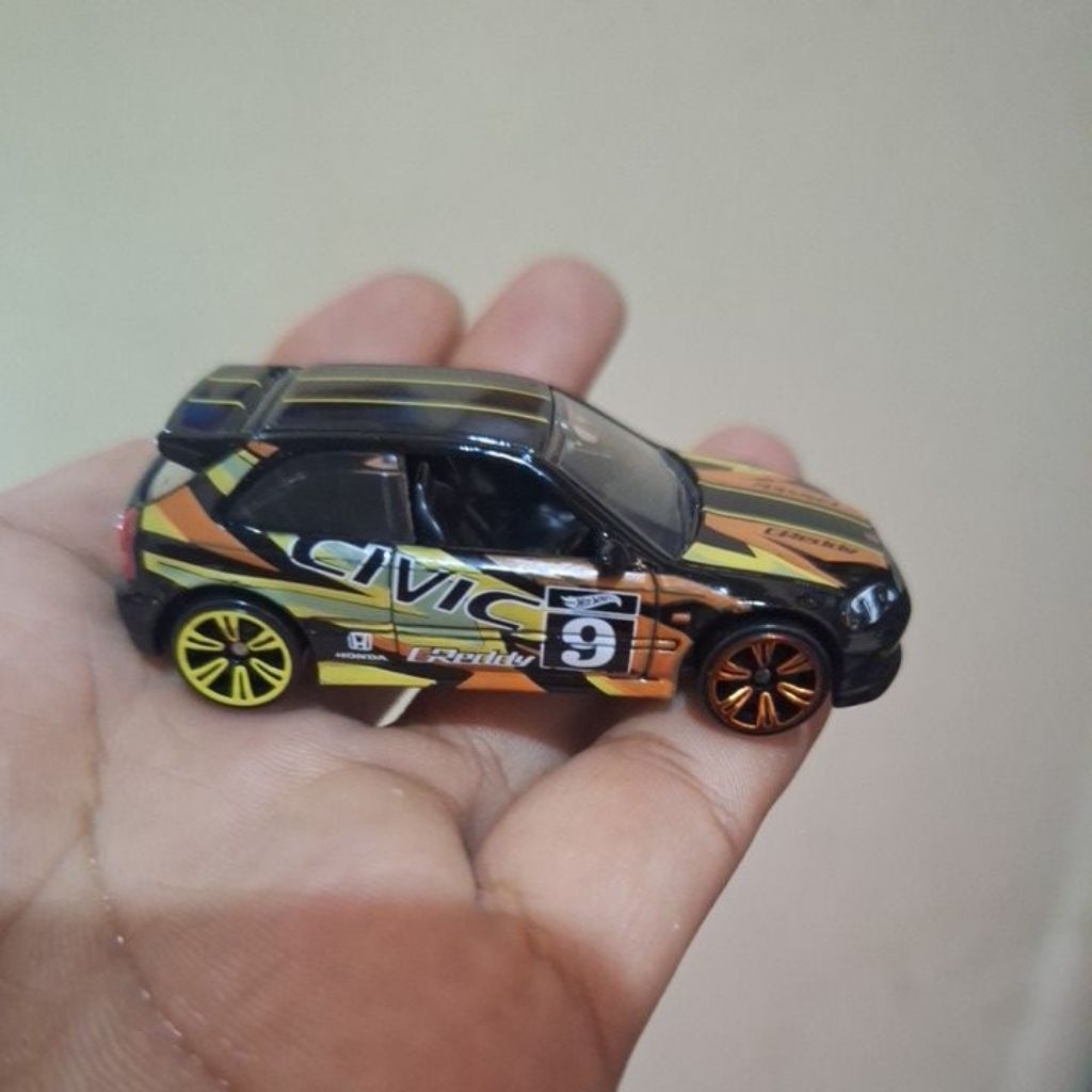 hotwheels loose civic neon