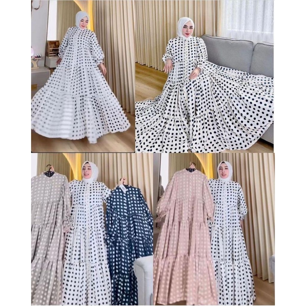 SHELLASAUKIA DRESS SILK POLKADOT