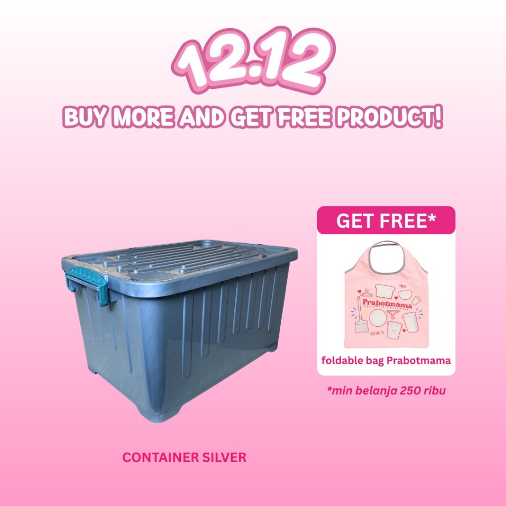 Container Box Silver / Countainer Box / Box Plastik / Container Box / Kotak penyimpanan besar