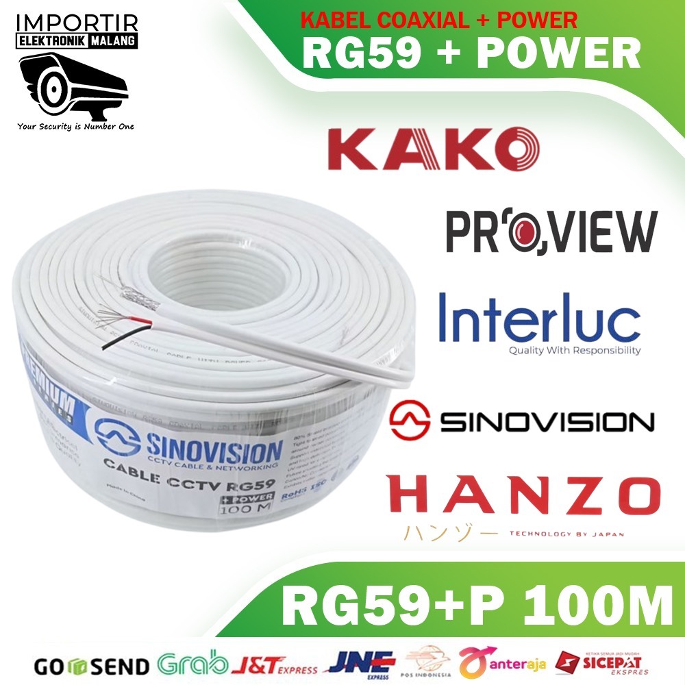 Kabel Coaxial CCTV RG59 100 Meter, 50 Meter, Kabel CCTV RG59 Coaxial 100M