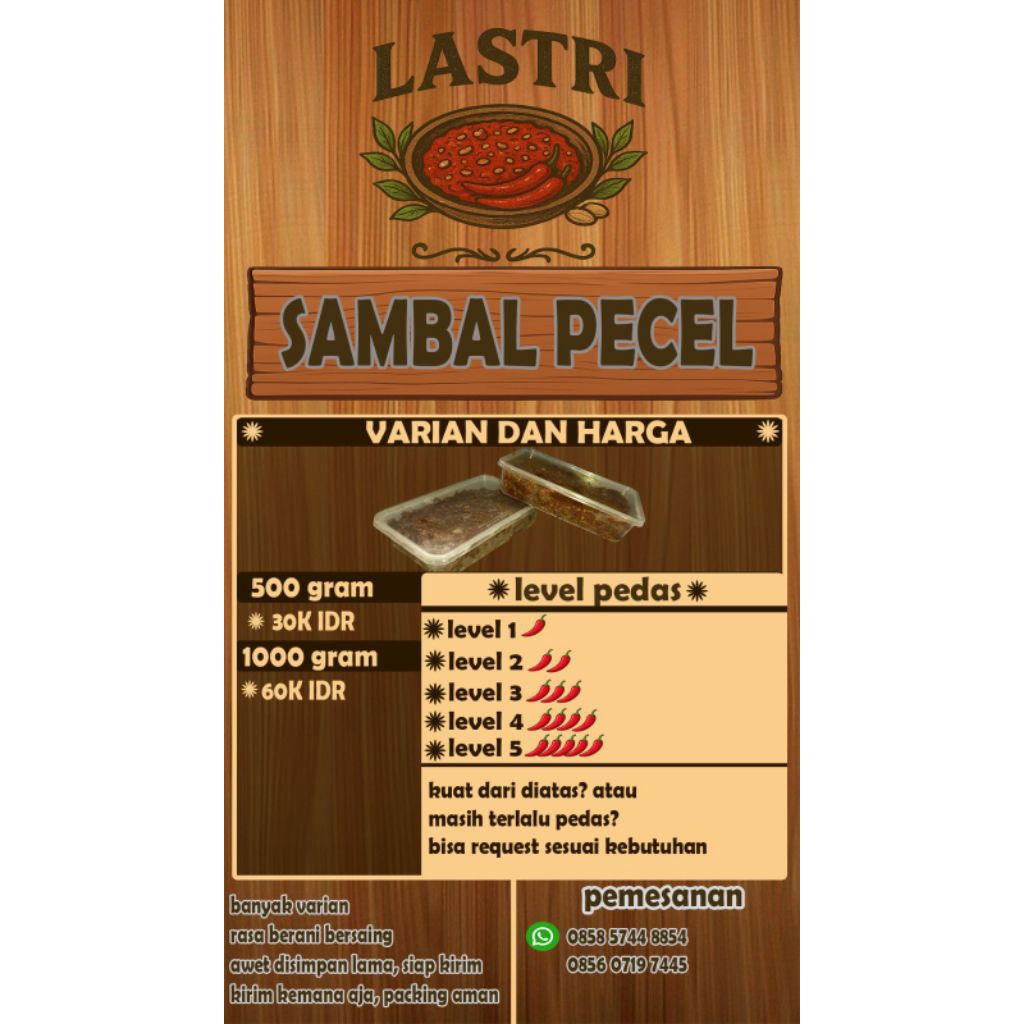 sambal pecel nganjuk asli