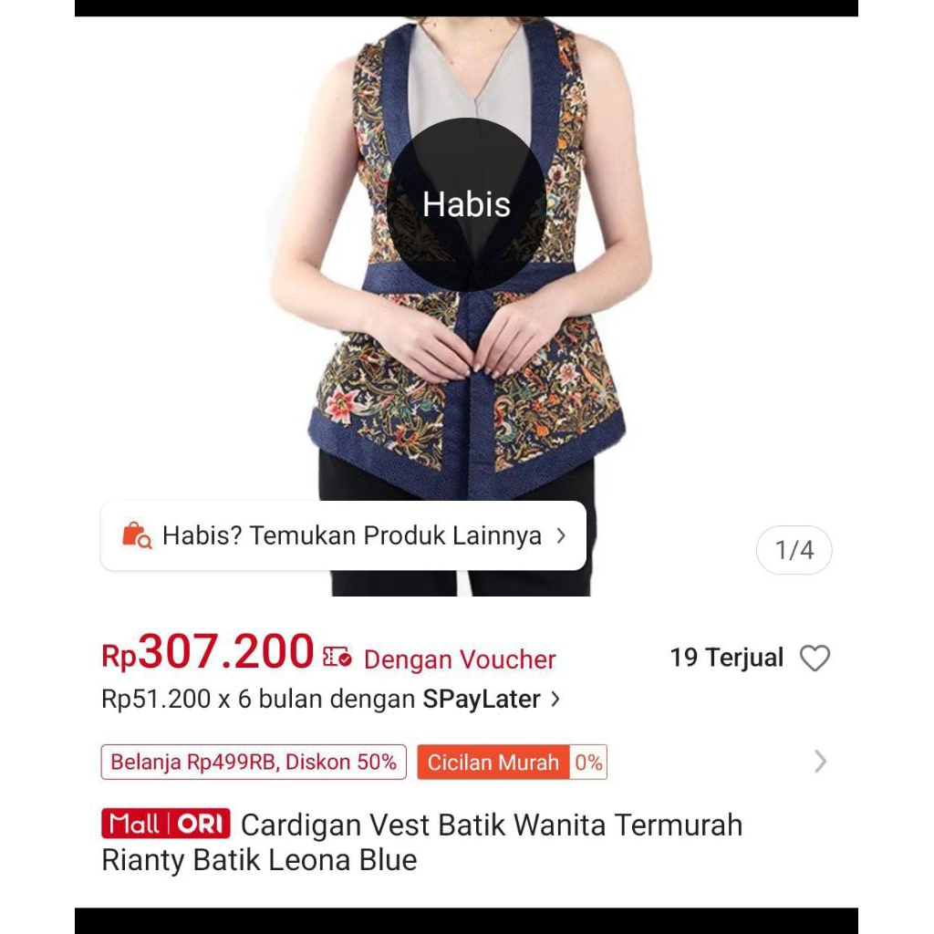 Cardigan vest batik preloved/second(brand mall)