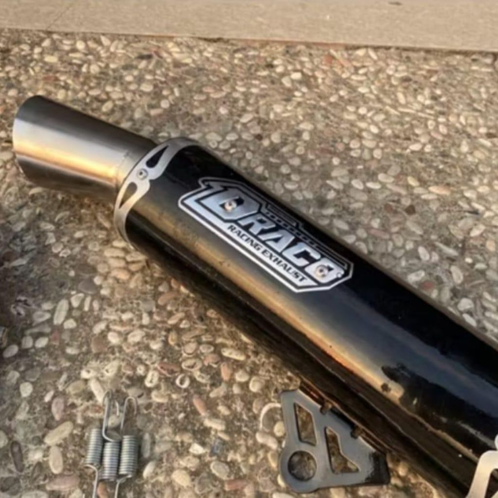 Knalpot samlong DRACO RECING Spek suara 
Bass bulat 