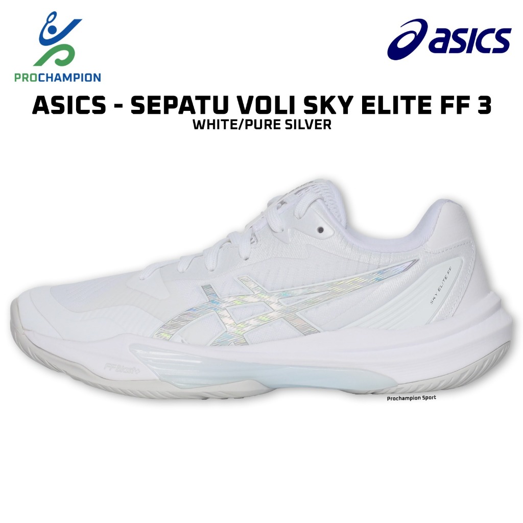 Sepatu Voli Asics Sky Elite FF 3 White Pure Silver