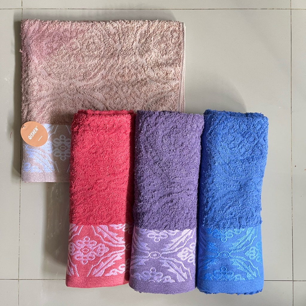 (GROSIR 3pcs) Handuk Qishen Dewasa/Handuk Mandi