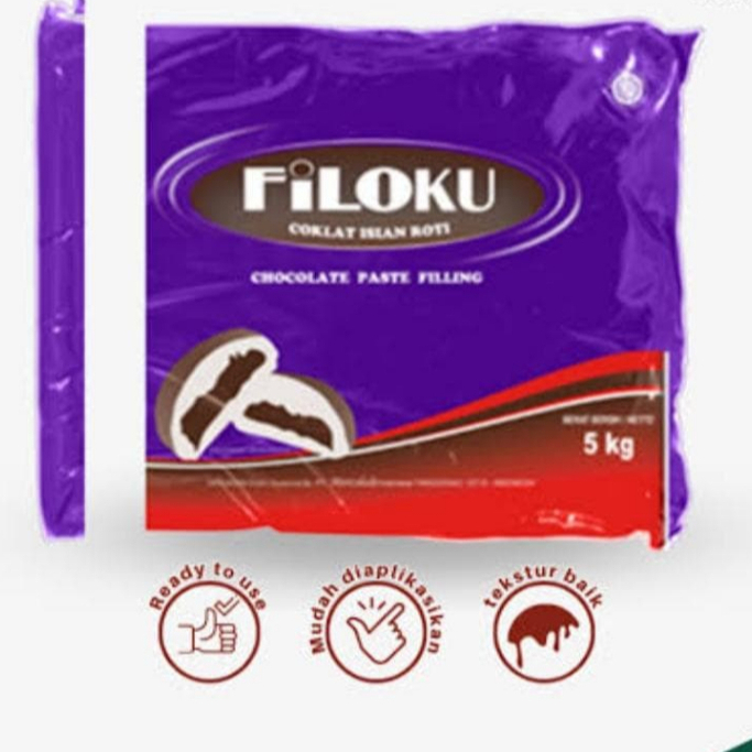 Filoku chocolate filling 5kg - Coklat Filling Filoku 5 Kg