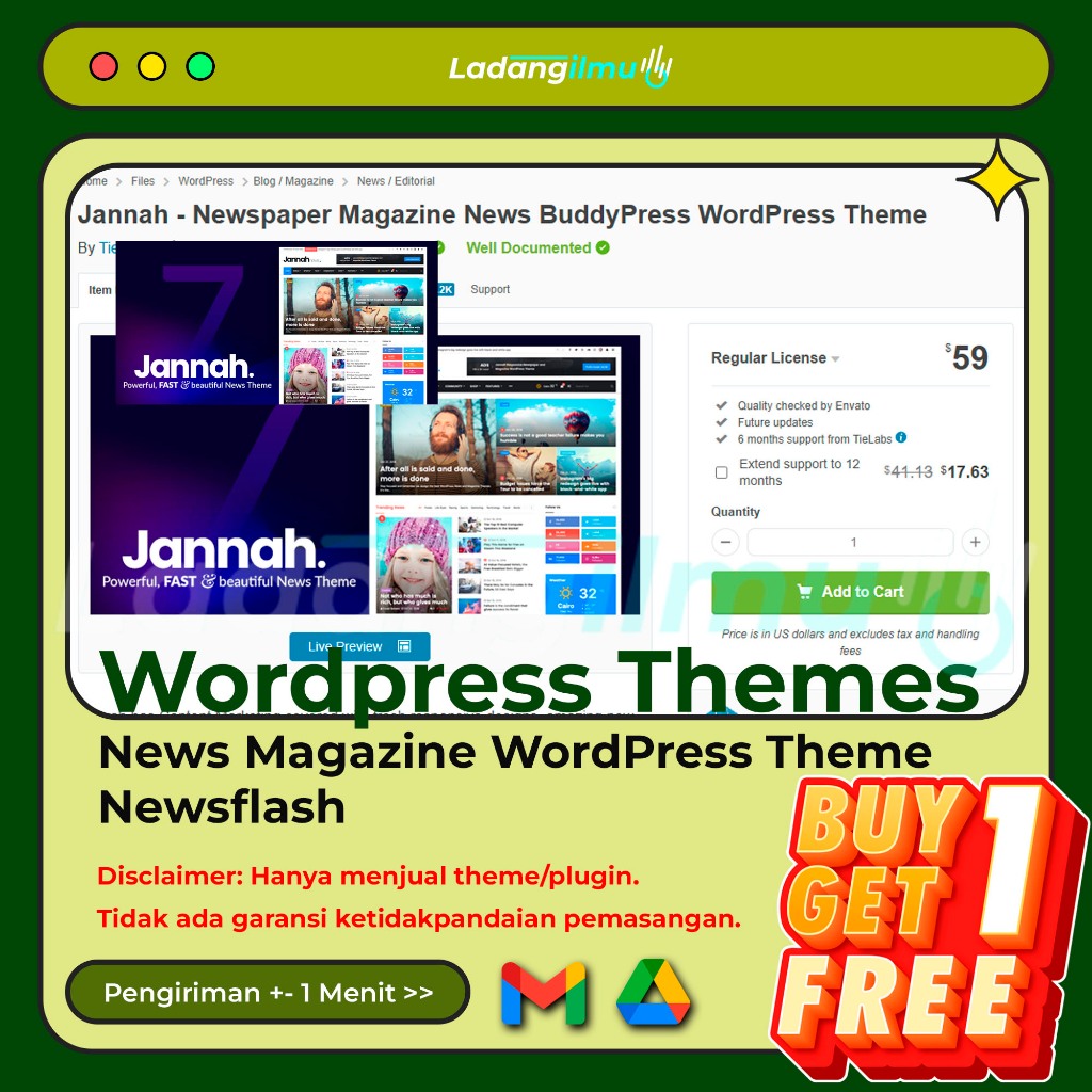 Jannah - Newspaper Magazine News BuddyPress WordPress Theme / WP Themes (B009)