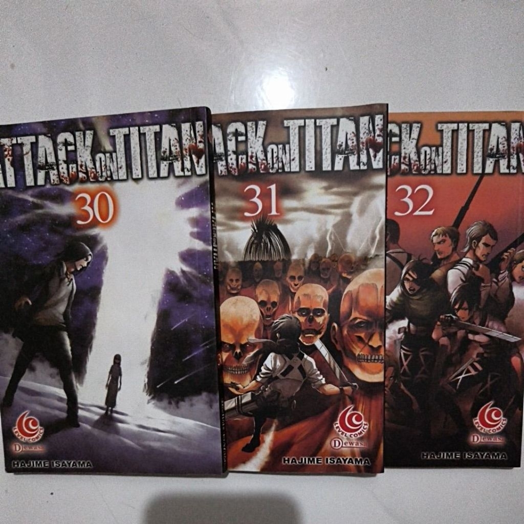 komik attack on titan set vol 30 31 32 hajime isayama bekas