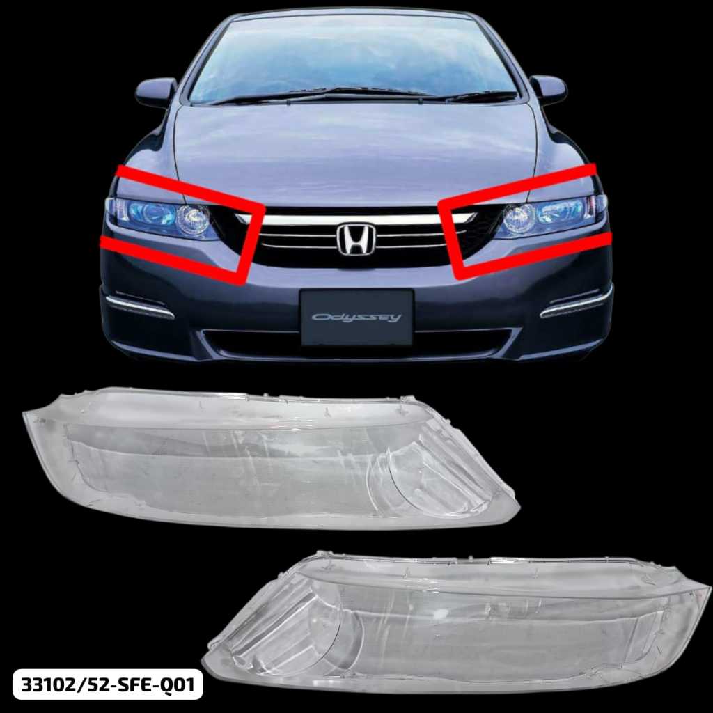 Mika Kaca Lampu Depan Head Lamp Odyssey RB1 2004 2005 2006 2007 2008 33102-sfe 33152-sfe