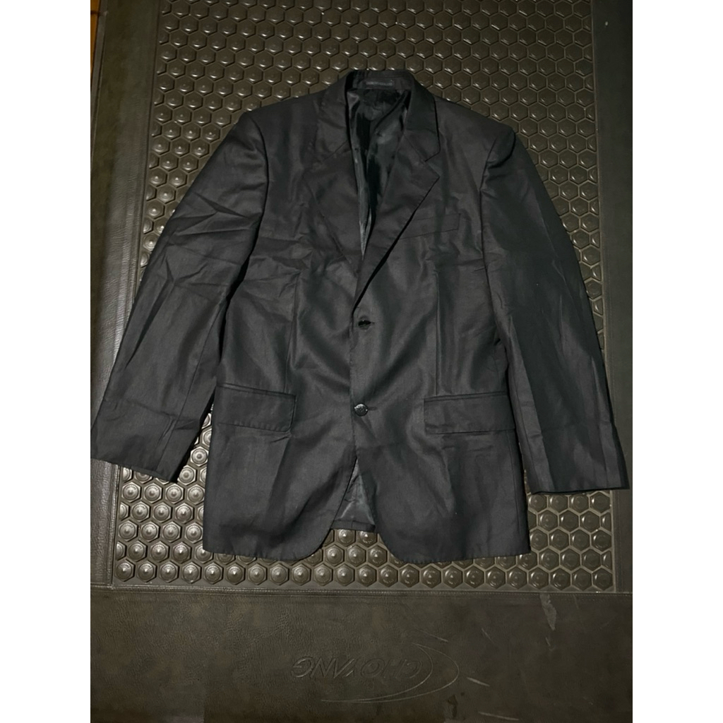 BLAZER JAS LUXURY GIORGIO ARMANI HITAM SEMI GLOSSY MEWAH BRANDED