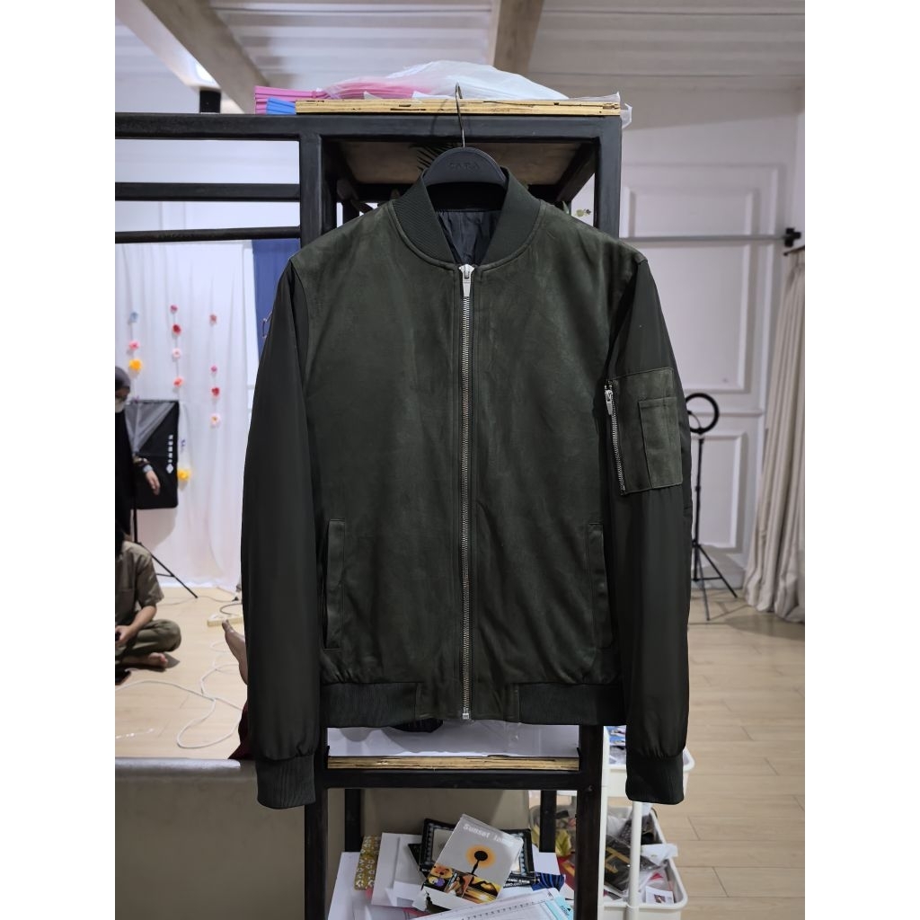 jaket Zara man Faux suede