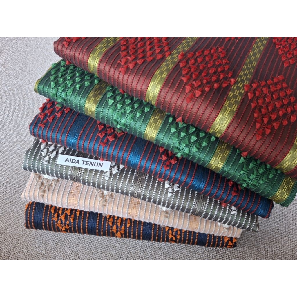 KAIN TENUN BULU JEPARA PREMIUM TENUN ATBM TENUN SONGKET BULU Code 018