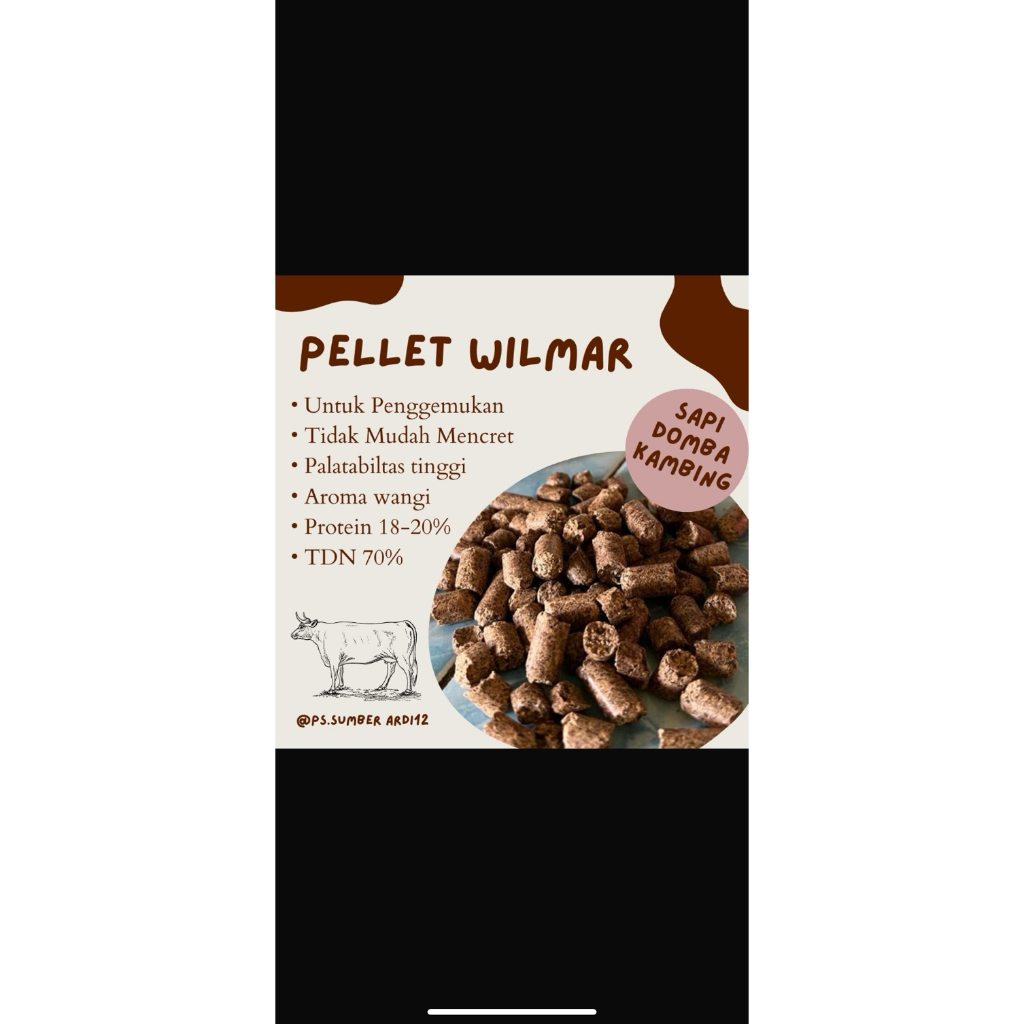 Pellet Racing/Pellet Wilmar Bahan Pakan Sapi potong penggemukan