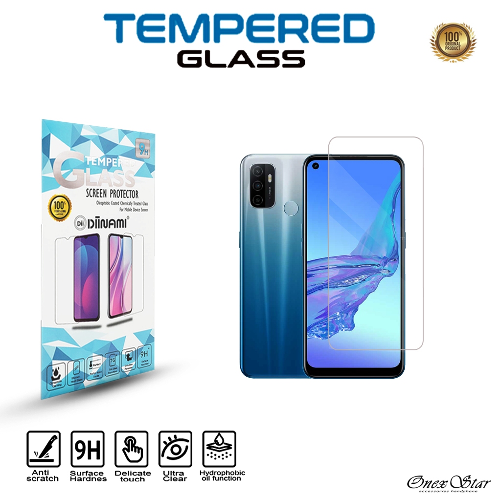 Tempered Glass Clear For Oppo A53 / Oppo A33 - Anti Gores Hp - Pelindung Layar Hp - Tempered Glass k