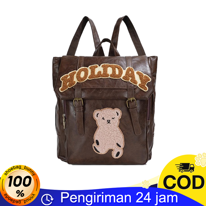 Tas Bahu Wanita Tas Kerja Tas Kerja Kulit Kasual Vintage Tas Selempang Ransel Kapasitas Besar