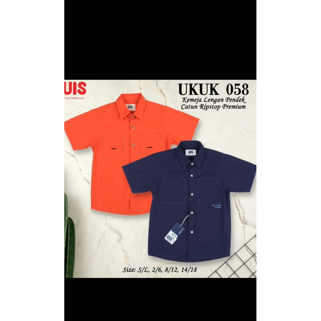 UIS | KEMEJA KATUN ANAK LAKI-LAKI | LENGAN PANJANG DAN PENDEK (BISA COD)