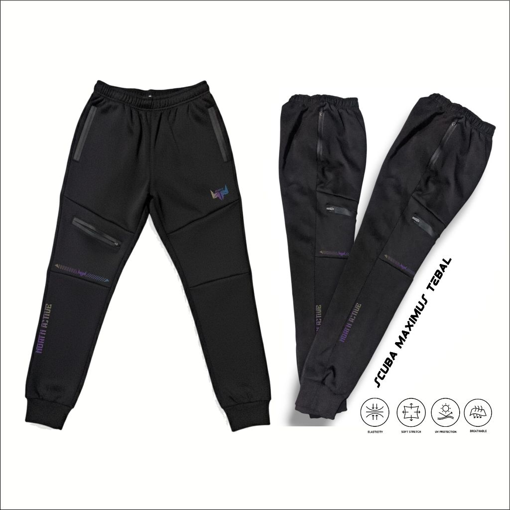 Celana Jogger Panjang Olahraga Pria Wanita Original | Celana Trening Jogger Pakaian Olahraga Sport L