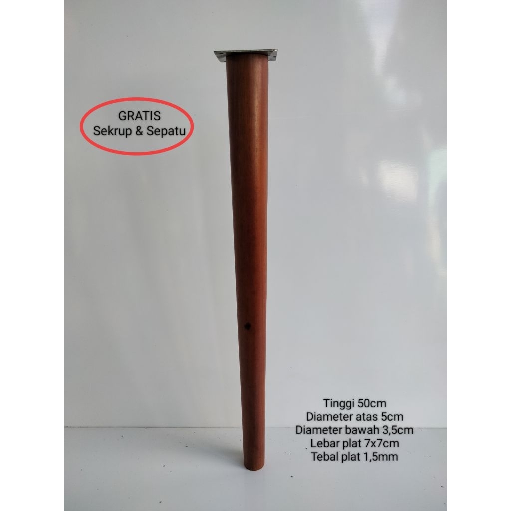 kaki retro / meja bulat 50cm