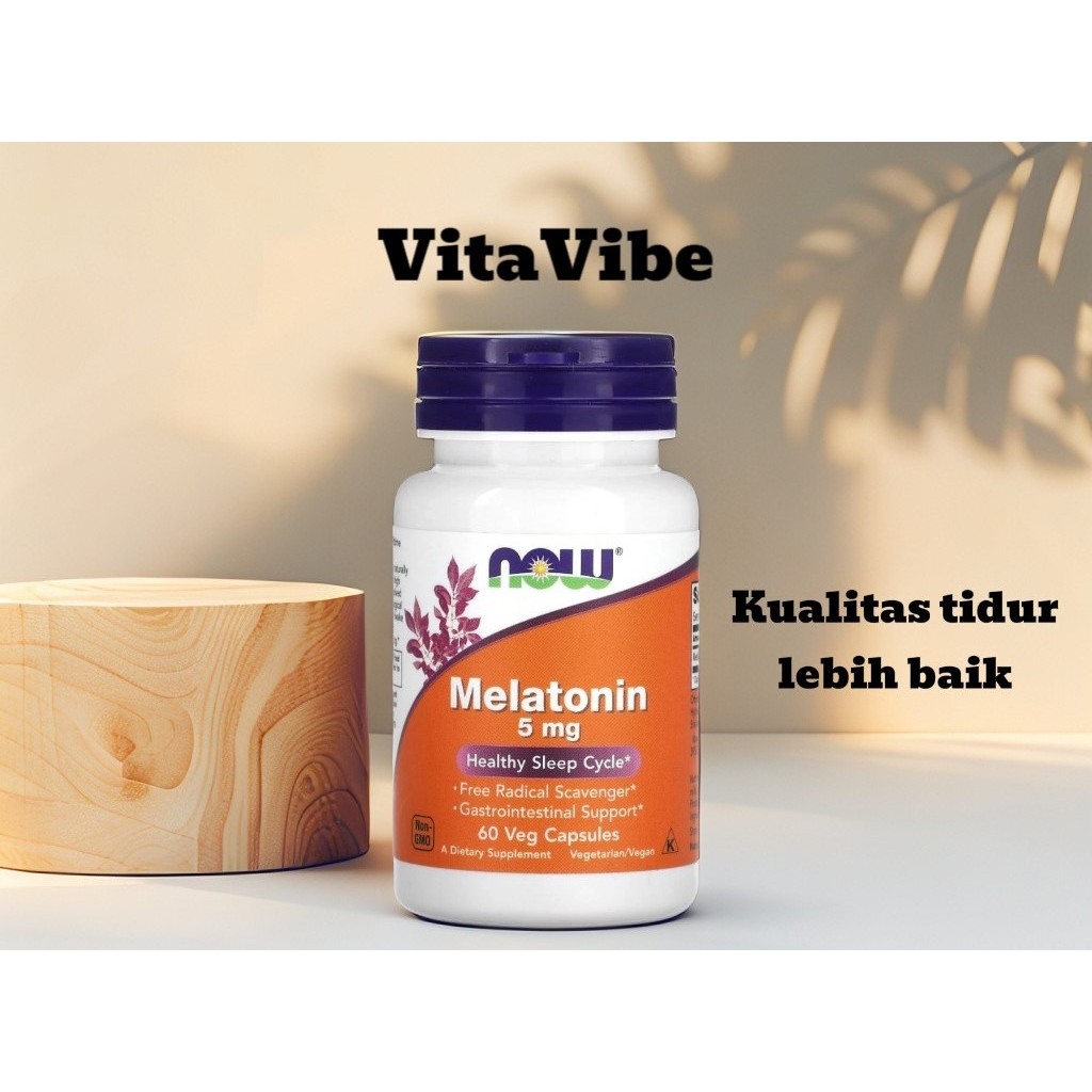 Now Foods Melatonin, 5 mg, 60 Veg Capsules