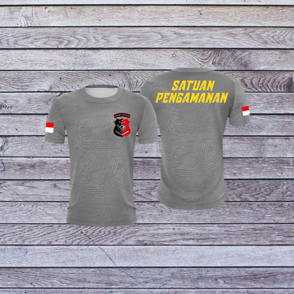 Kaos Jersey bahan embose Satuan Pengamanan