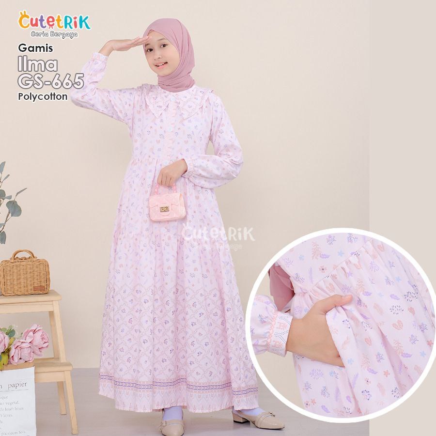 Baju Gamis Anak Perempuan Gamis Anak Katun Model Korean Style  Cutetrik Terbaru 2025