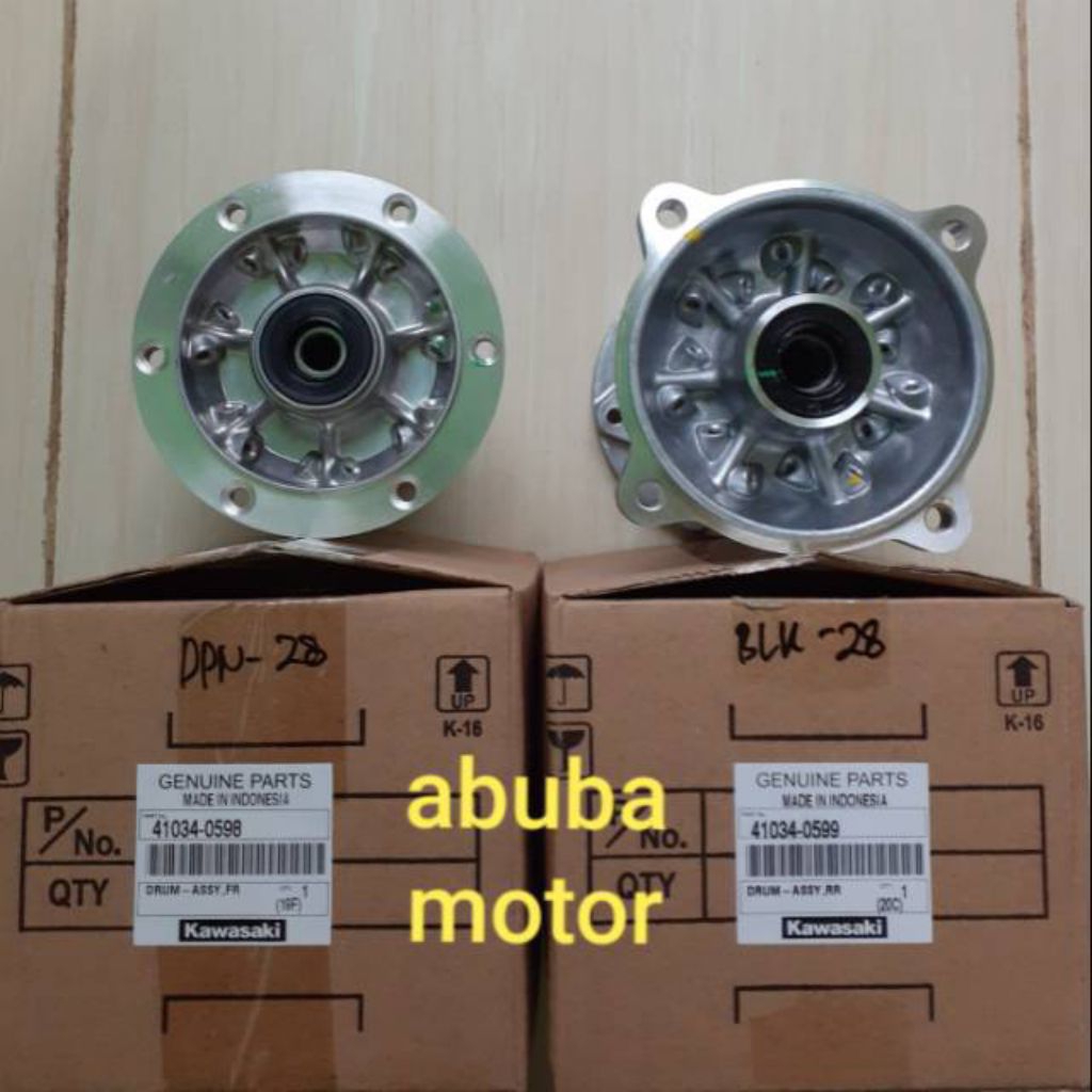 tromol depan belakang klx 150 hole 28 asli original Kawasaki