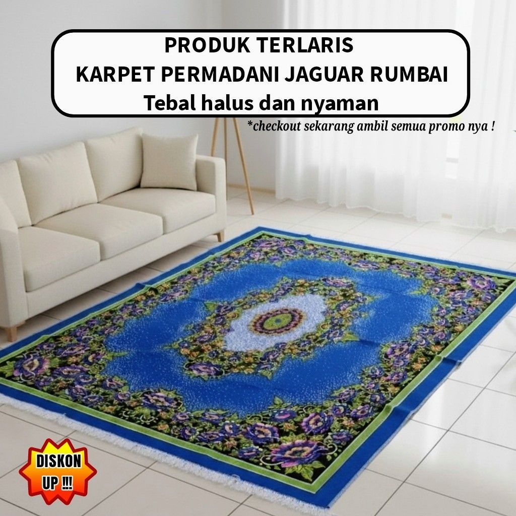 Karpet Permadani Jaguar Jumbo 200x240 - Karpet Ruang Tamu Motif Cantik Anti SLIP