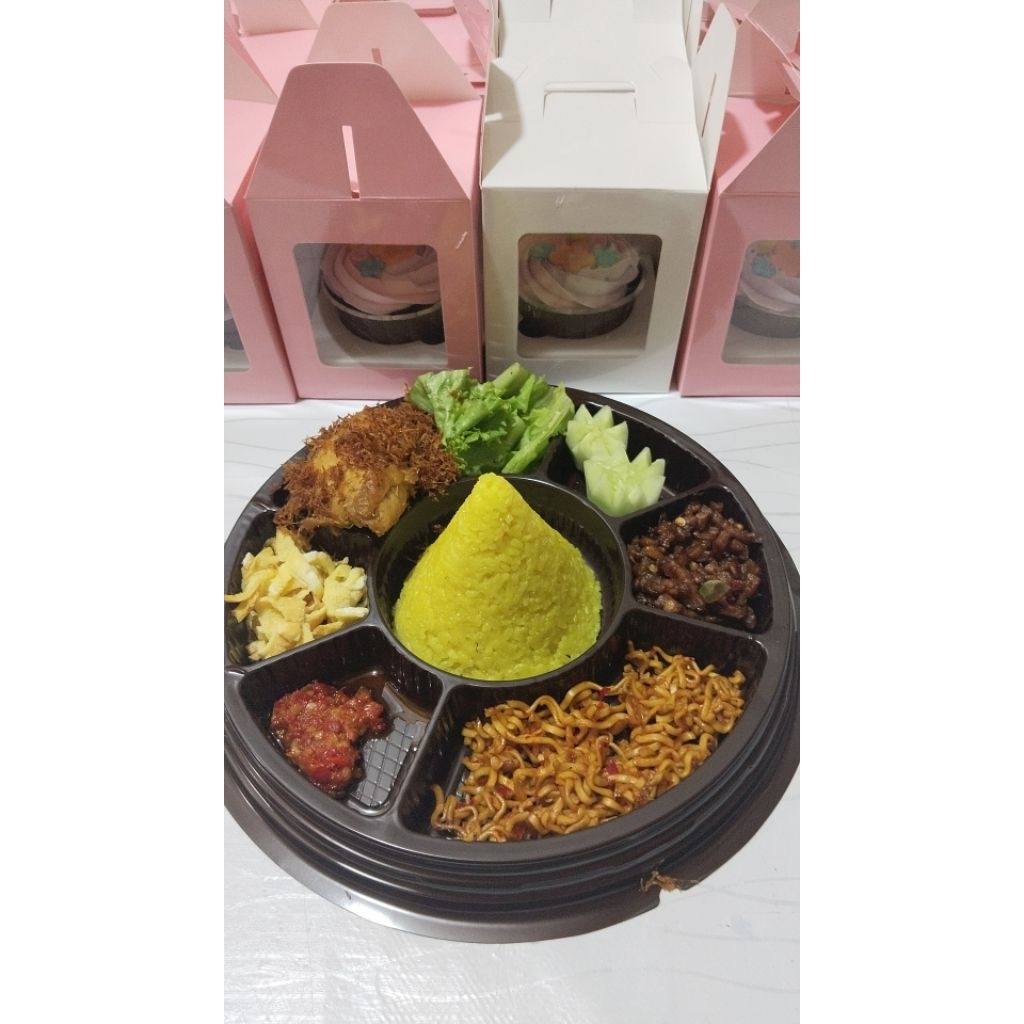 Nasi Tumpeng Mini D15cm Porsi 1 Orang/ Tumpeng Nasi Kuning