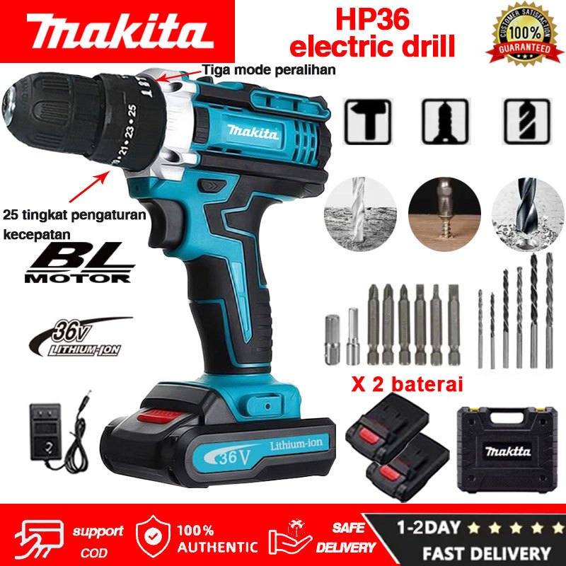 Bor Listrik Makita Mata Bor Elektrik HP36 Bor Impact Bor Tangan Alat Bor Penggerak Elektrik