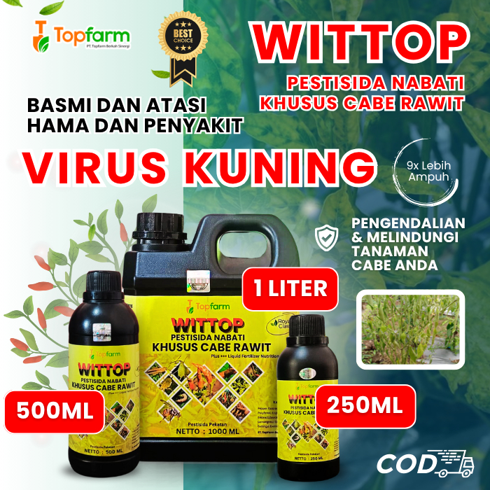 Obat Cabe Topfarm / Obat Daun Kuning Daun Cabe Rawit / Obat Daun Bule Cabe Rawit / Obat Daun Kuning 