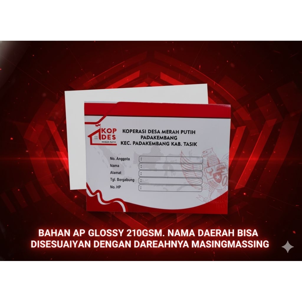 28 halaman||buku tabungan koperasi merah putih custom nama koperasi||