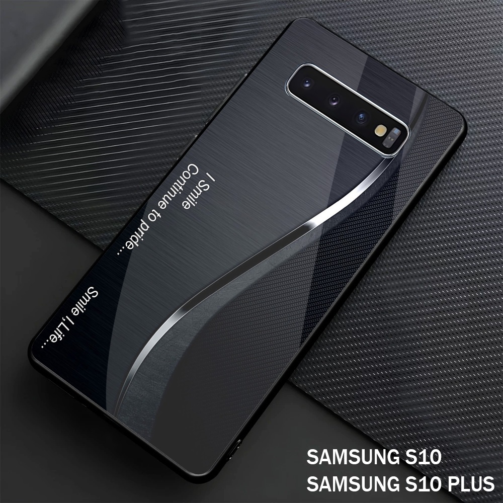 Softcase Kilau Glass Hp Terbaru Samung S10 PLUS I S10 silikon Hp Samsung S10 PLUS I S10 Case Mewah M