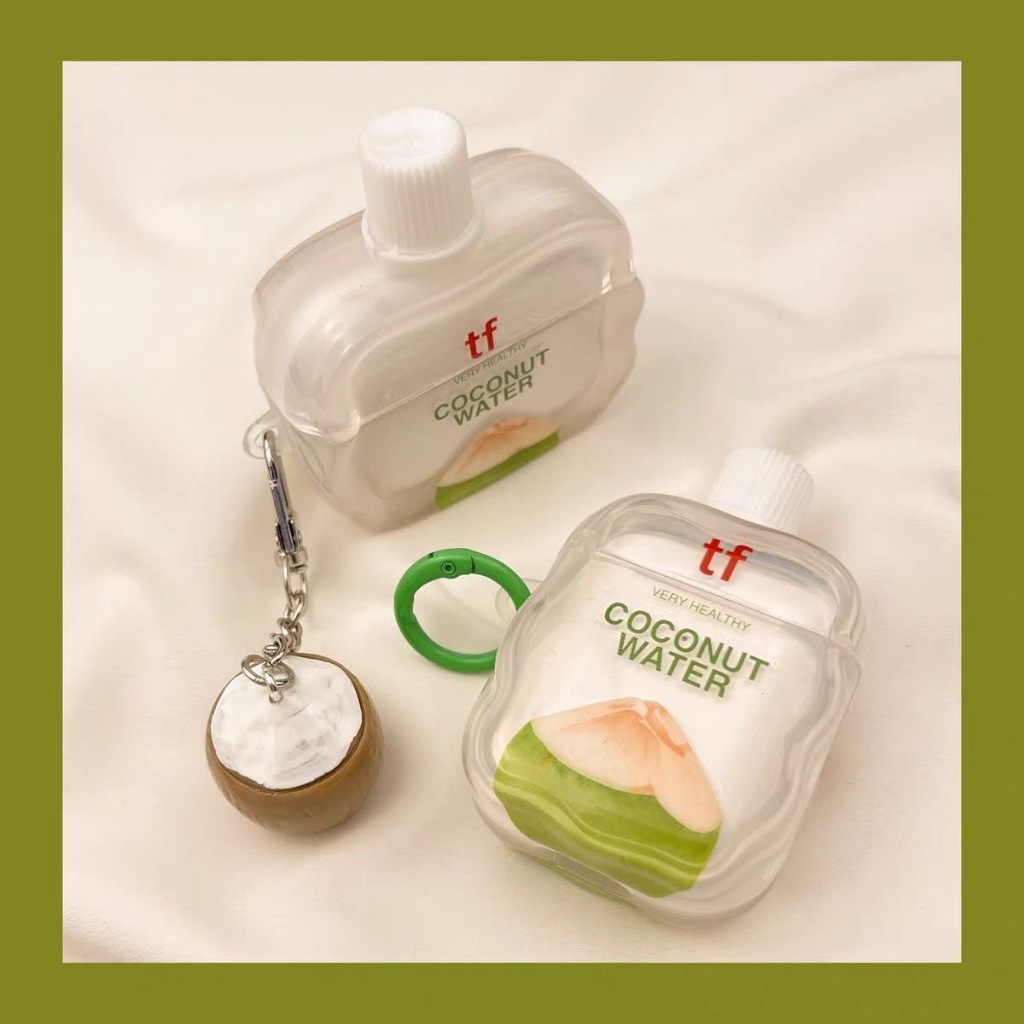 Fun Coconut Water Compatible AirPods 4th Generation Case AirPods Pro 2 Apple Earphone Case 3rd Gener