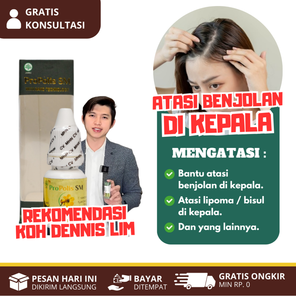 PROPOLIS SM Obat Benjolan Di Kepala Belakang Atasi Bisul Di Kepala Herbal Lipoma Di Kepala