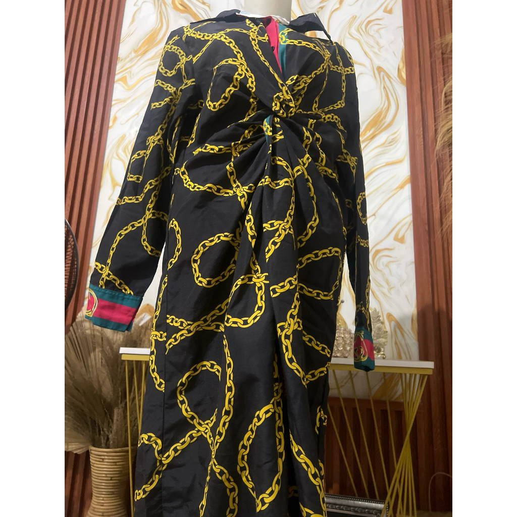 long tunik motif chanel