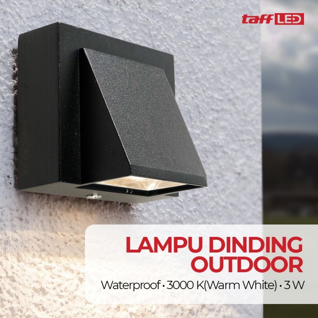 Lampu Dinding 1 Arah Taman Outdoor Minimalis 3W Waterproof / LED Wall Light Minimalis Outdoor 1Arah 