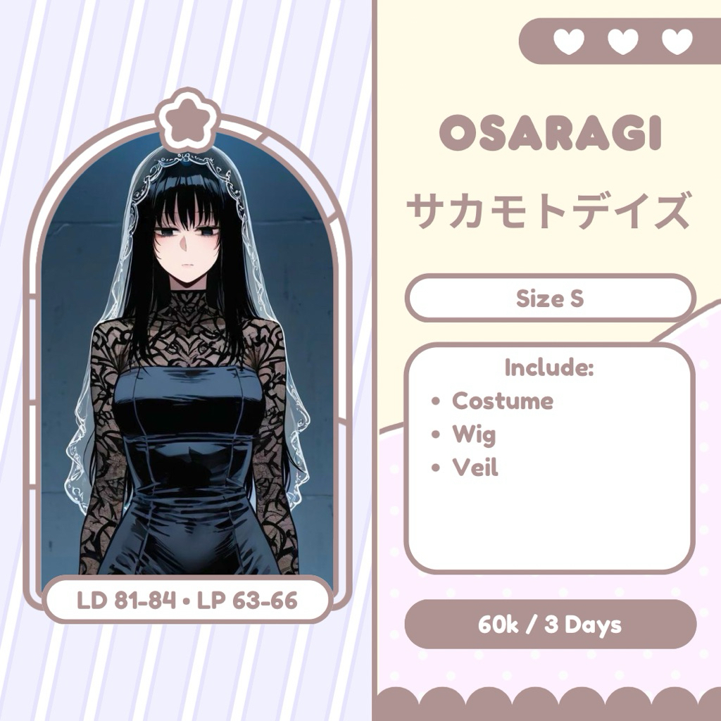 [ RENTAL ] Costume Cosplay Osaragi