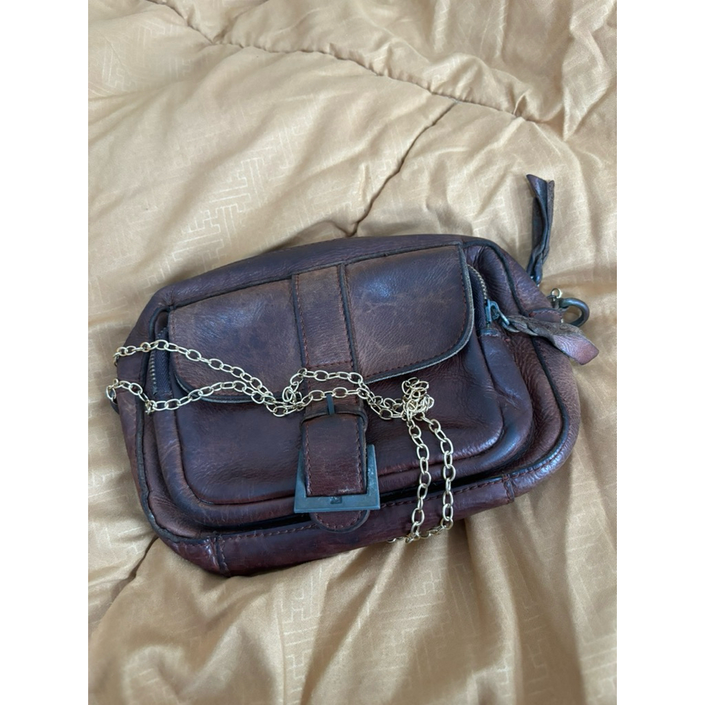 Preloved tas slingbag kulit vintage jadul second rare jarang