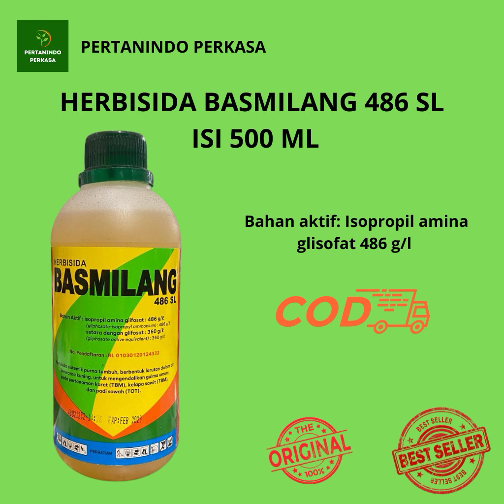 Herbisida basmilang 486SL isi 500ml kemasan pabrik