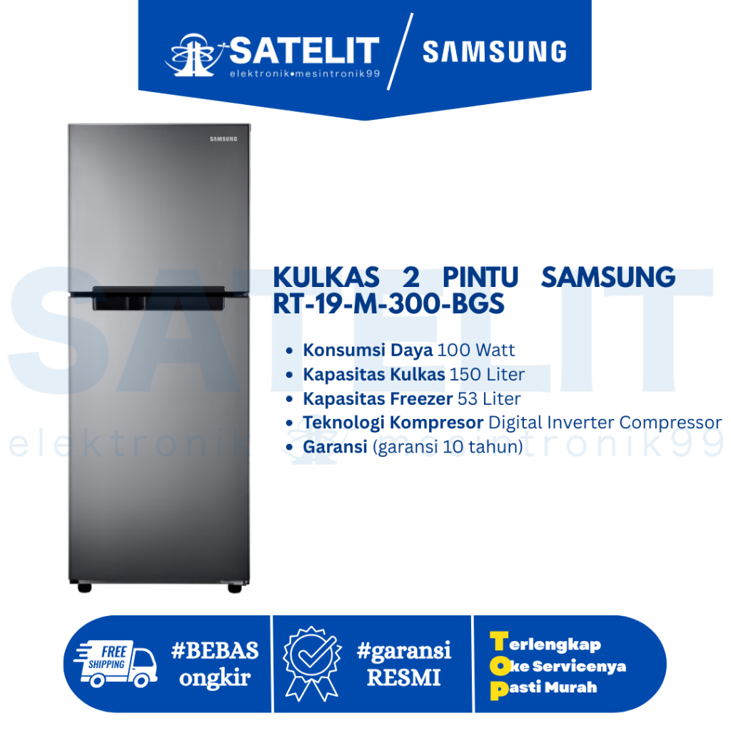 KULKAS / REFRIGERATOR SAMSUNG RT19M300BBGS